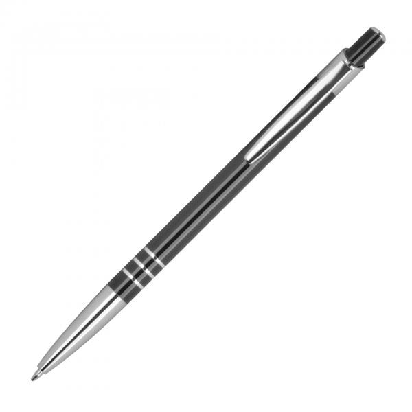 Schlanker Kugelschreiber aus Metall / Farbe: schwarz