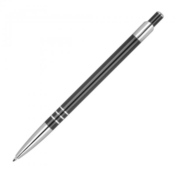 Schlanker Kugelschreiber aus Metall / Farbe: schwarz