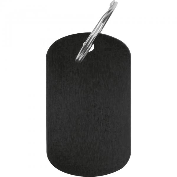 Schlüsselanhänger "Metallplättchen" / Farbe: schwarz