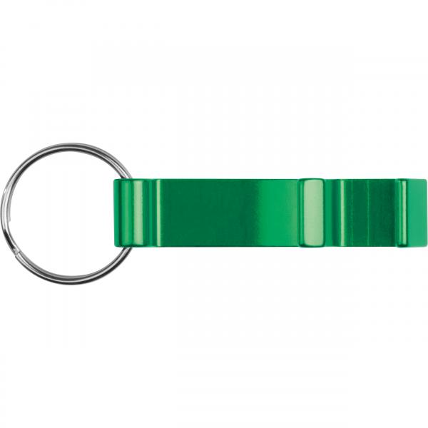 Schlüsselanhänger mit Gravur / mit Flaschenöffner / Farbe: grün