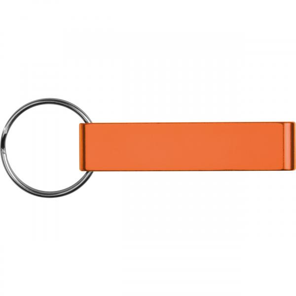Schlüsselanhänger mit Gravur / mit Flaschenöffner / Farbe: orange