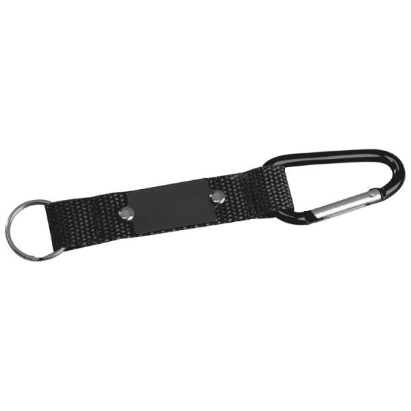 Schlüsselanhänger mit Karabiner / Farbe: schwarz