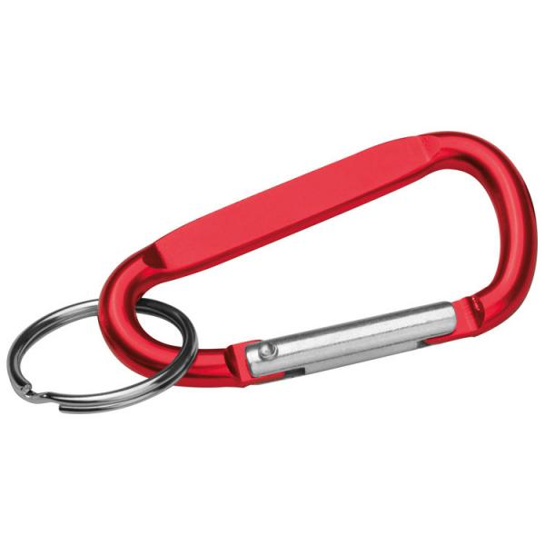Schlüsselanhänger mit Karabinerhaken / Farbe: rot