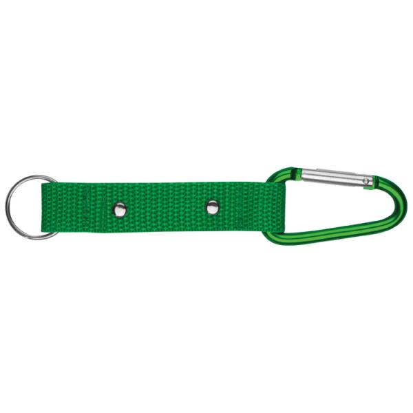 Schlüsselanhänger mit Namensgravur - mit Karabiner - Farbe: grün