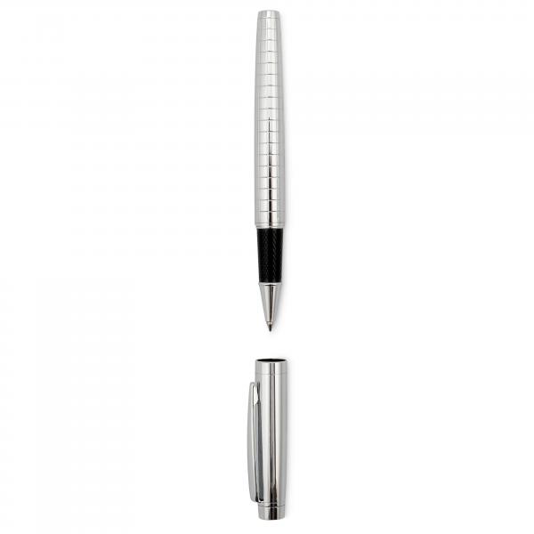 Schreibset / bestehend aus Kugelschreiber + Rollerball / Farbe: silber