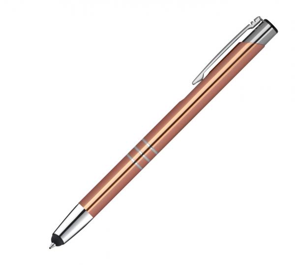 Schreibset mit Gravur / Touchpen Kugelschreiber + Kugelschreiber / roségold