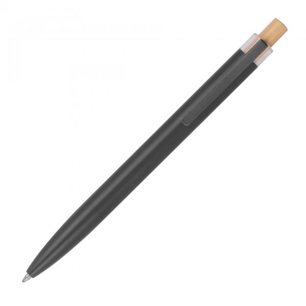 Schreibset mit Kugelschreiber und Rollerball aus Metall mit Gravur / anthrazit