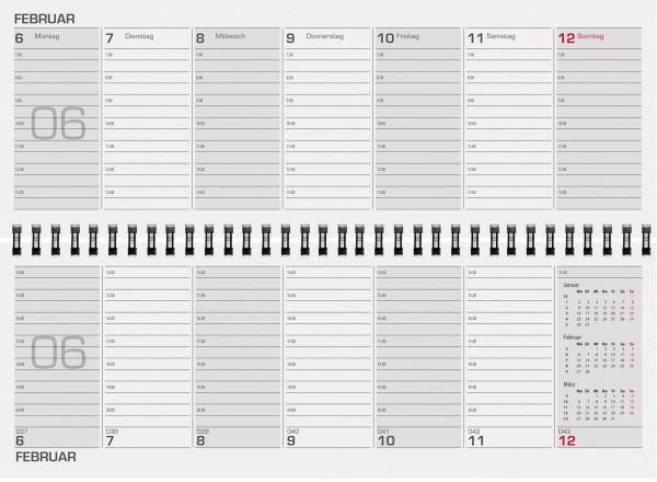 Schreibtischquerkalender 2024 / 56 Blatt /  1 Woche = 2 Seiten