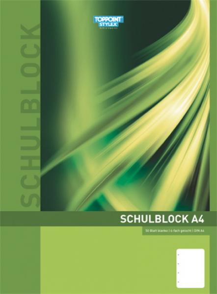 Schulblock blanko DIN A4 Schreibblock