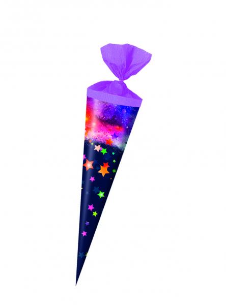Schultüte / Länge: 35cm / rund / "Stars"