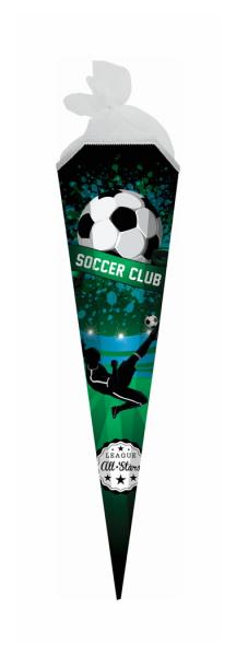 Schultüte / Zuckertüte / 50cm / eckig / "Fußball"