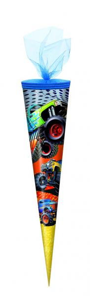 Schultüte / Zuckertüte / 70cm / rund / "Monster Truck"