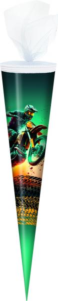 Schultüte / Zuckertüte / 70cm / rund / "Motorcross"