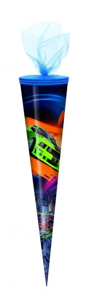 Schultüte / Zuckertüte / 70cm / rund / "Sportwagen"