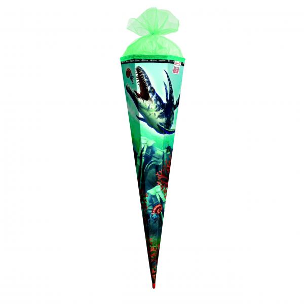 Schultüte / Zuckertüte / 85cm / eckig / "Dino Mosasaurus"
