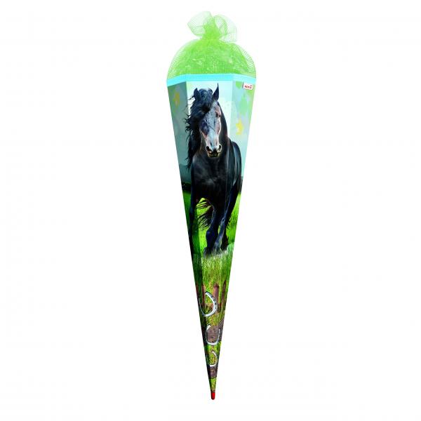 Schultüte / Zuckertüte / 85cm / eckig / "Pferd - Power Horse"