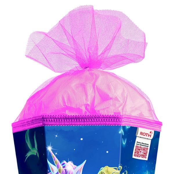 Schultüte mit Gravur / Zuckertüte / 85cm / eckig / "Magische Einhornreiterin"
