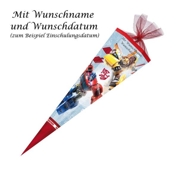 Schultüte mit Gravur / Zuckertüte / 85cm / eckig / "Transformers Roll Out"