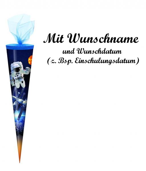 Schultüte mit Namensgravur - Zuckertüte - 70cm - rund - "Space"