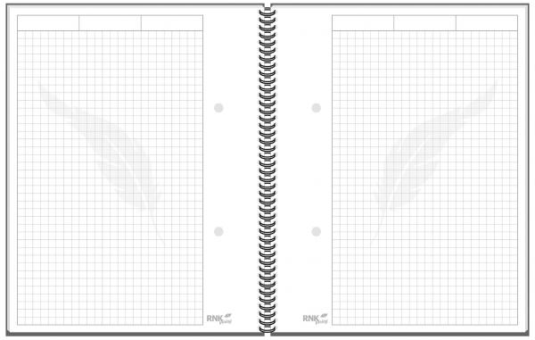 Spiral-Kladde / Notizbuch / A5 / 96 Blatt / kariert / 70g/m² / Farbe: schwarz