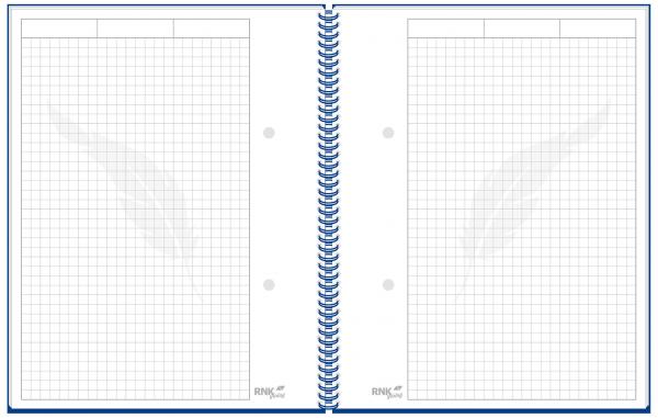 Spiral-Kladde / Notizbuch / DIN A5 / 96 Blatt / kariert / 70g/m² / Farbe: blau