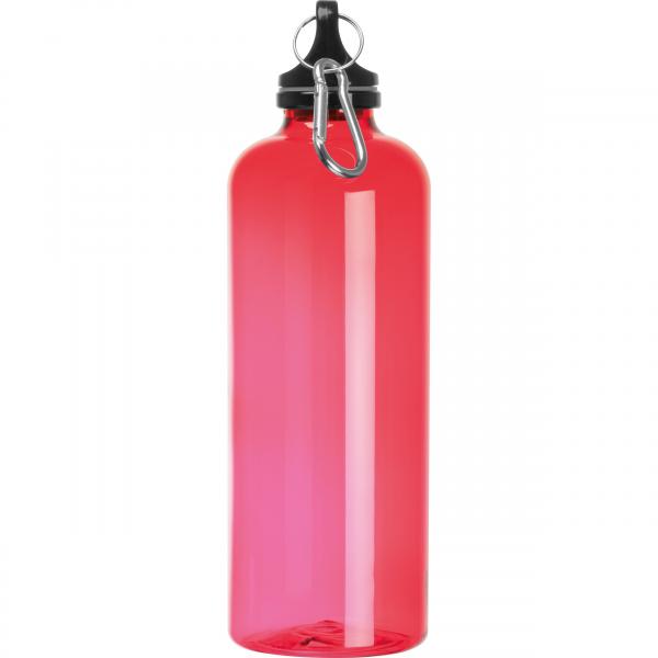 Sporttrinkflasche mit Karabinerhaken / 600ml / Farbe: rot