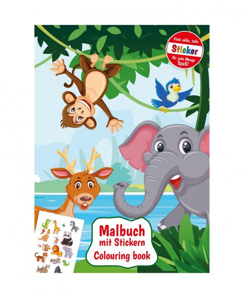 Sticker-Malbuch / DIN A4 / "Elephant"