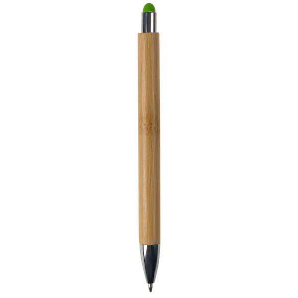 Touchpen Holz-Kugelschreiber mit Gravur / Stylusfarbe: grün