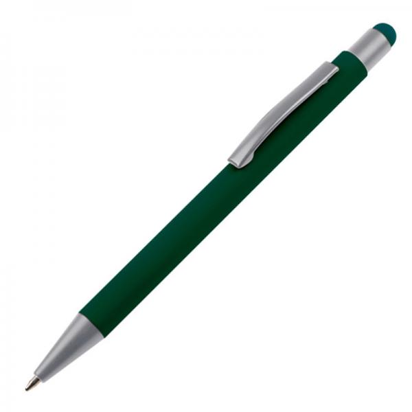 Touchpen Kugelschreiber / aus Metall / Farbe: dunkelgrün