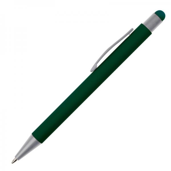 Touchpen Kugelschreiber / aus Metall / Farbe: dunkelgrün