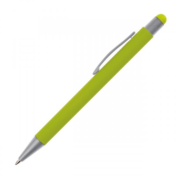 Touchpen Kugelschreiber / aus Metall / Farbe: hellgrün
