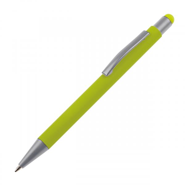 Touchpen Kugelschreiber / aus Metall / Farbe: hellgrün