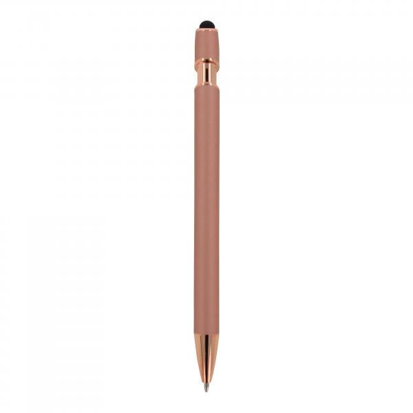 Touchpen Kugelschreiber "Roségold" mit Gravur / aus Metall / Farbe: roségold