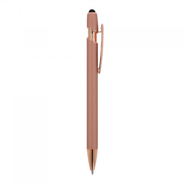 Touchpen Kugelschreiber "Roségold" mit Gravur / aus Metall / Farbe: roségold