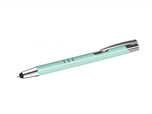 Touchpen Kugelschreiber aus Metall / Farbe: pastell mint