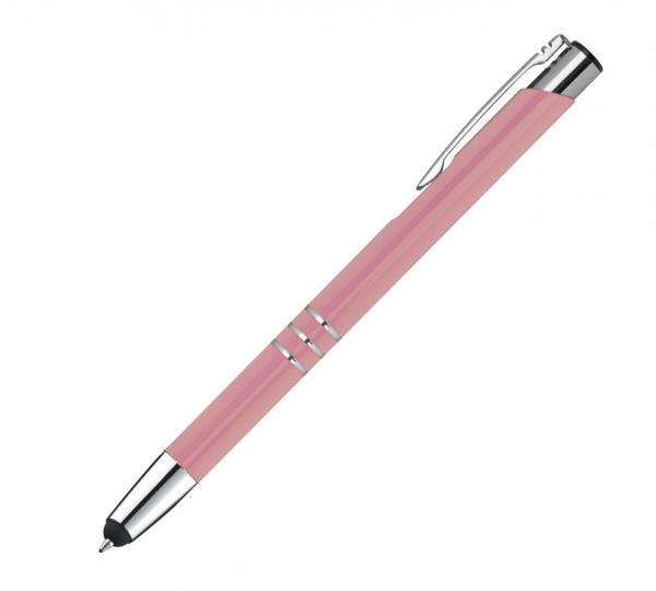 Touchpen Kugelschreiber aus Metall / Farbe: rosé