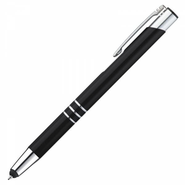 Touchpen Kugelschreiber aus Metall / Farbe: schwarz