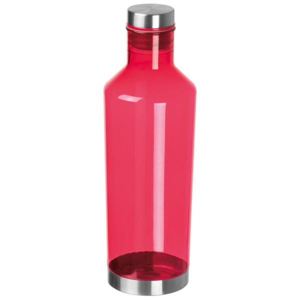 Transparente Trinkflasche aus Tritan / 800ml / Farbe: rot