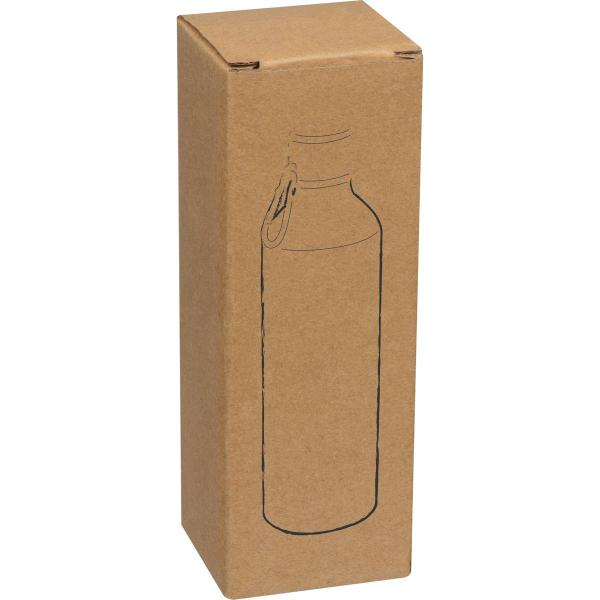 Trinkflasche aus recyceltem Aluminium mit Gravur / 750 ml / Farbe: silbergrau