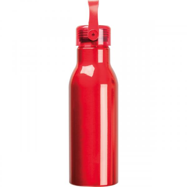 Trinkflasche aus recyceltem Aluminium mit Gravur / 750ml / Farbe: rot