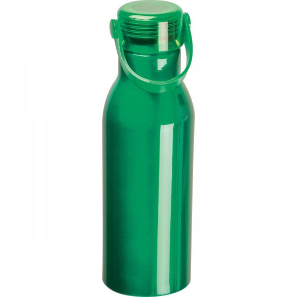 Trinkflasche aus recyceltem Aluminium mit Namensgravur - 750ml - Farbe: grün