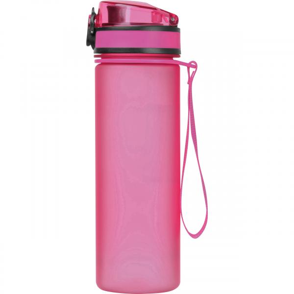 Trinkflasche aus Tritan mit Messskala und Trageschlaufe / 500ml / Farbe: pink