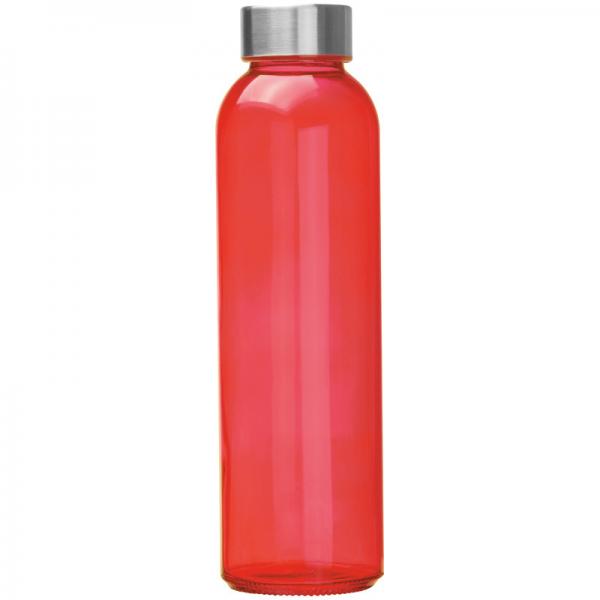 Trinkflasche mit Gravur / aus Glas / Füllmenge: 500ml / Farbe: rot