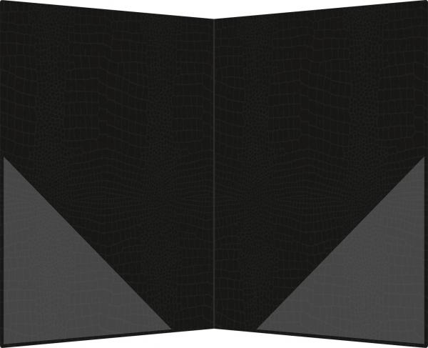 Urkundenmappe DIN A4 / Farbe: schwarz-silber