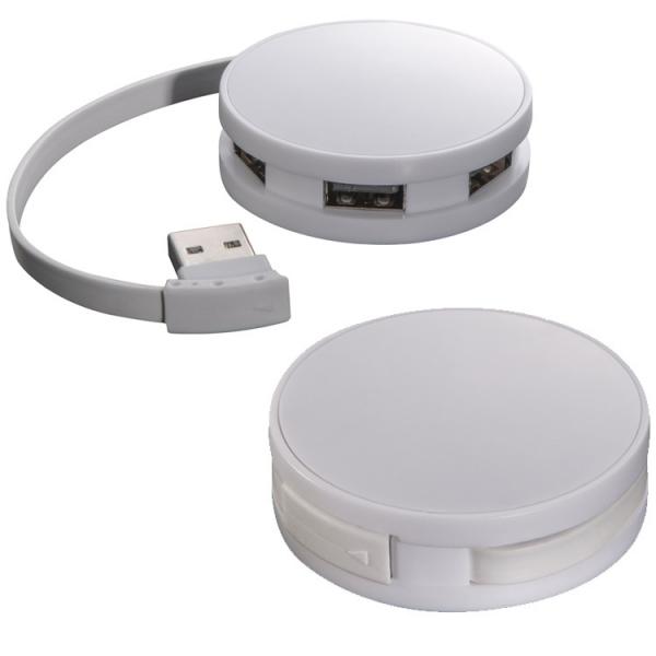 USB-Hub mit 4 Anschlüssen / USB Verteiler / rund