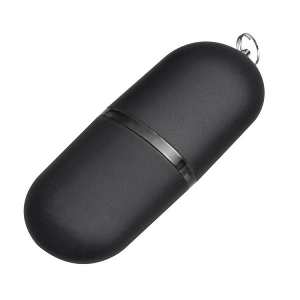 USB-Stick aus Kunststoff / gummiert / 1GB / Farbe: schwarz