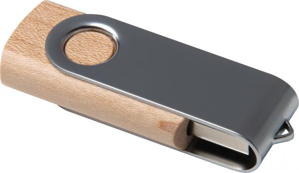 USB-Stick mit Gravur / aus hellem Holz (Ahorn) / 8GB