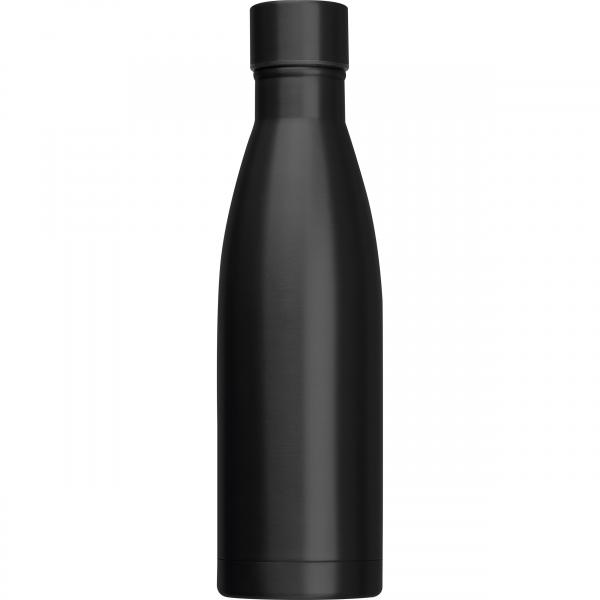 Vakuum Trinkflasche aus Edelstahl mit Gravur / 500ml / Farbe: schwarz