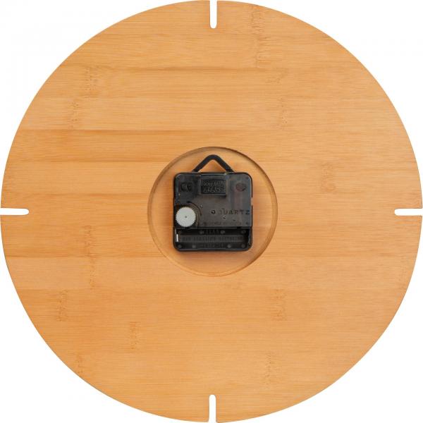 Wanduhr aus Bambus mit Gravur