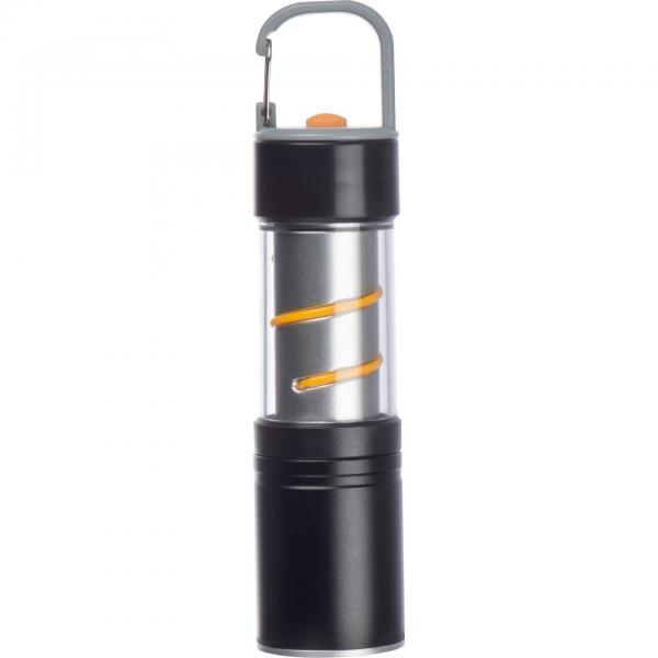 Wiederaufladbare COB-Taschenlampe / aus Metall / Farbe: silber-schwarz